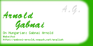 arnold gabnai business card